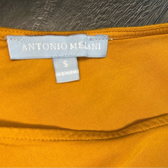 ANTONIO MELANI Orange Black One Shoulder Cocktail Dress - Picture 5 of 15